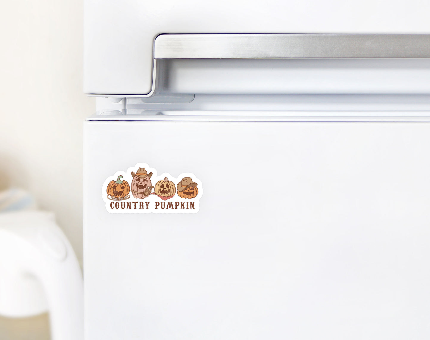 Country Pumpkin Howdy Western Halloween Magnet