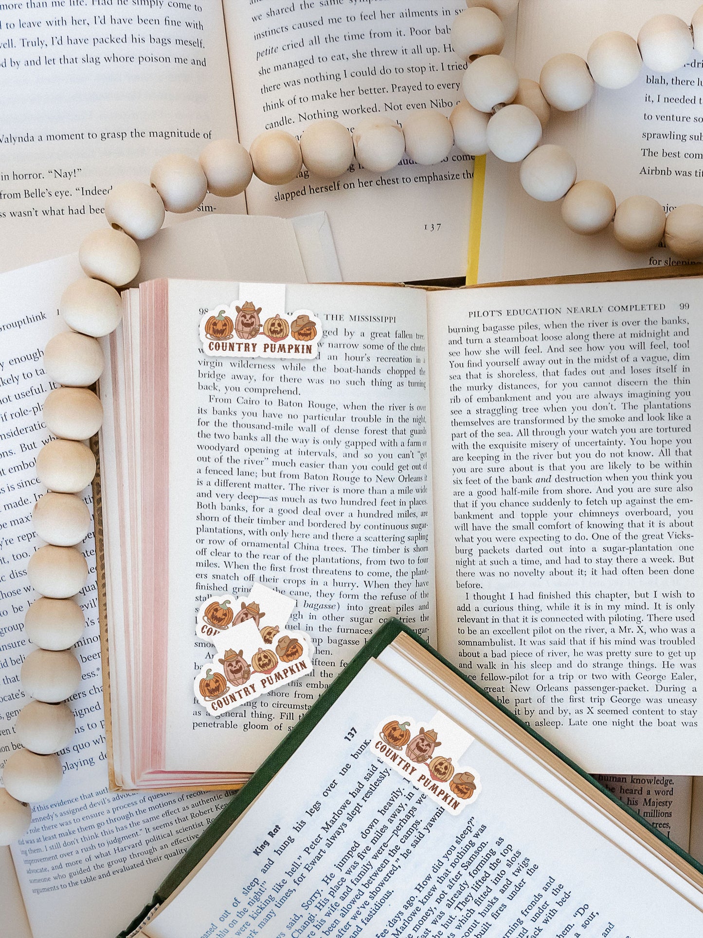 Country Pumpkin Howdy Western Halloween Magnetic Bookmark