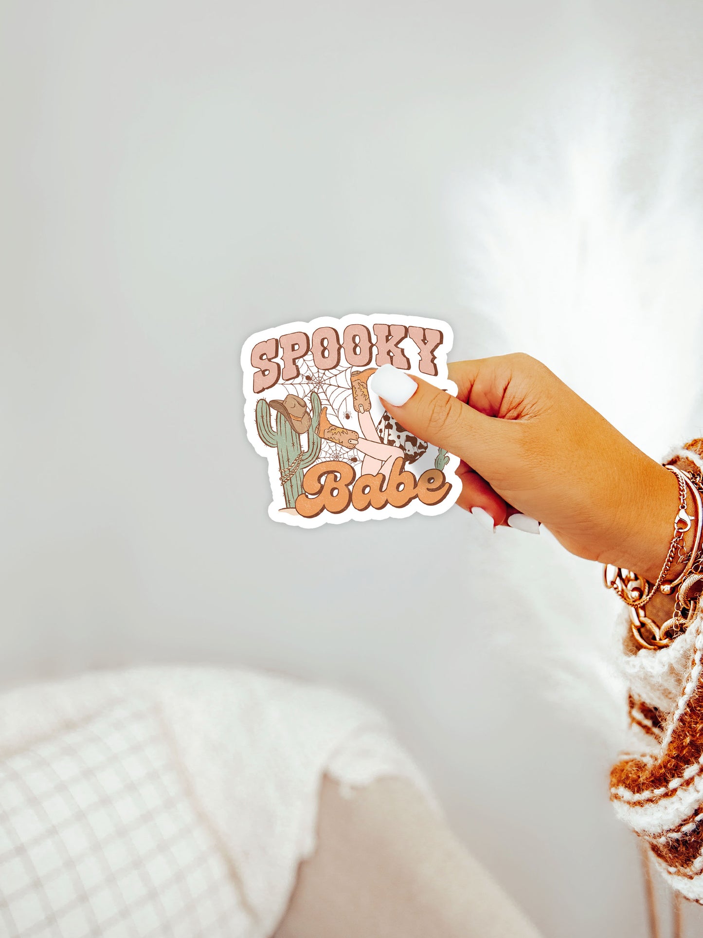 Spooky Babe Howdy Western Halloween Magnet