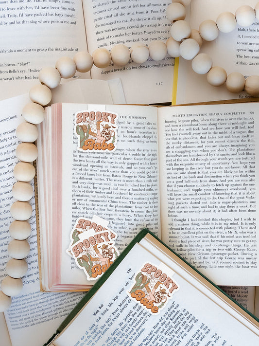 Spooky Babe Howdy Western Halloween Magnetic Bookmark