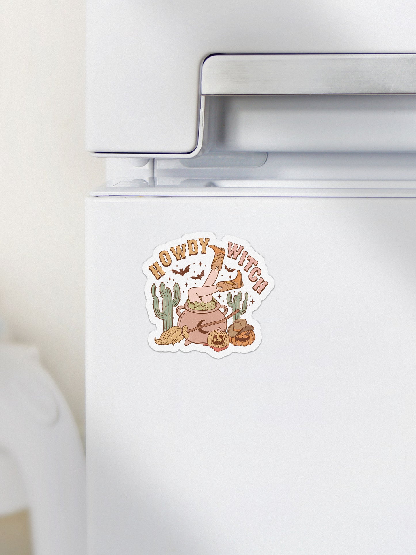 Howdy Witch Howdy Western Halloween Magnet