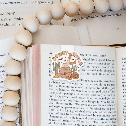 Howdy Witch Howdy Western Halloween Magnetic Bookmark