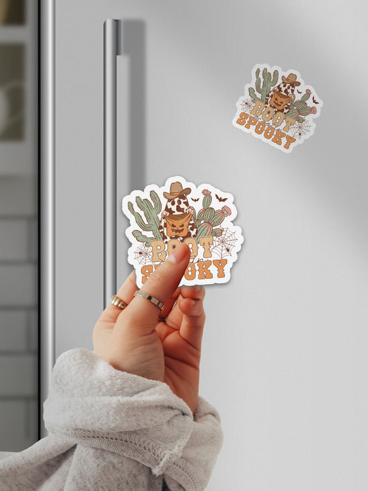 Boot Scootin Spooky Howdy Western Halloween Magnet