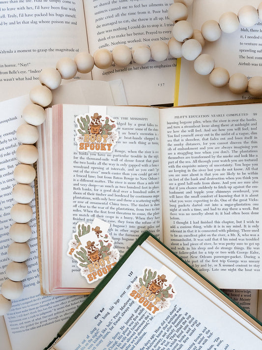 Boot Scootin Spooky Howdy Western Halloween Magnetic Bookmark