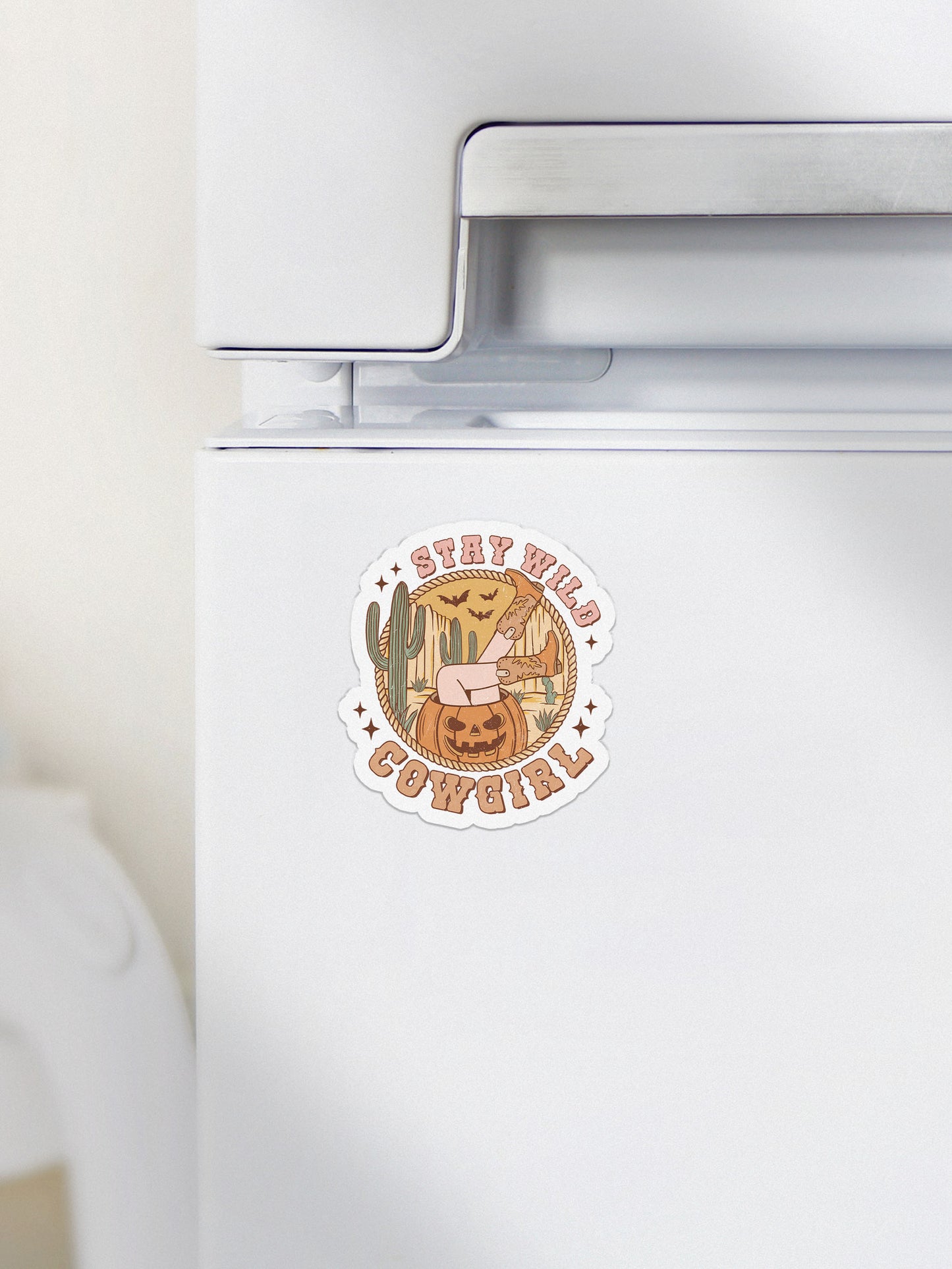 Stay Wild Cowgirl Howdy Western Halloween Magnet