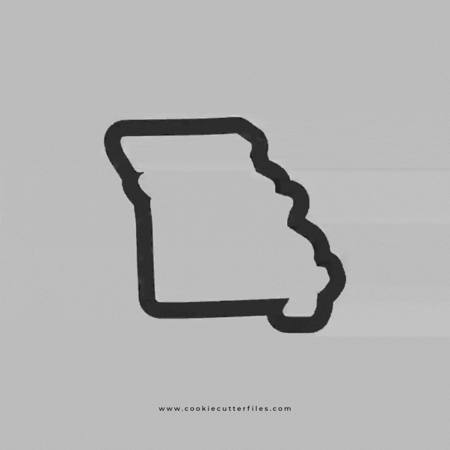 Missouri State Basic Cookie Cutter STL Files Cookie Cutter Files