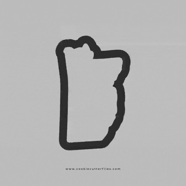 Mississippi State Basic Cookie Cutter STL Files Cookie Cutter Files