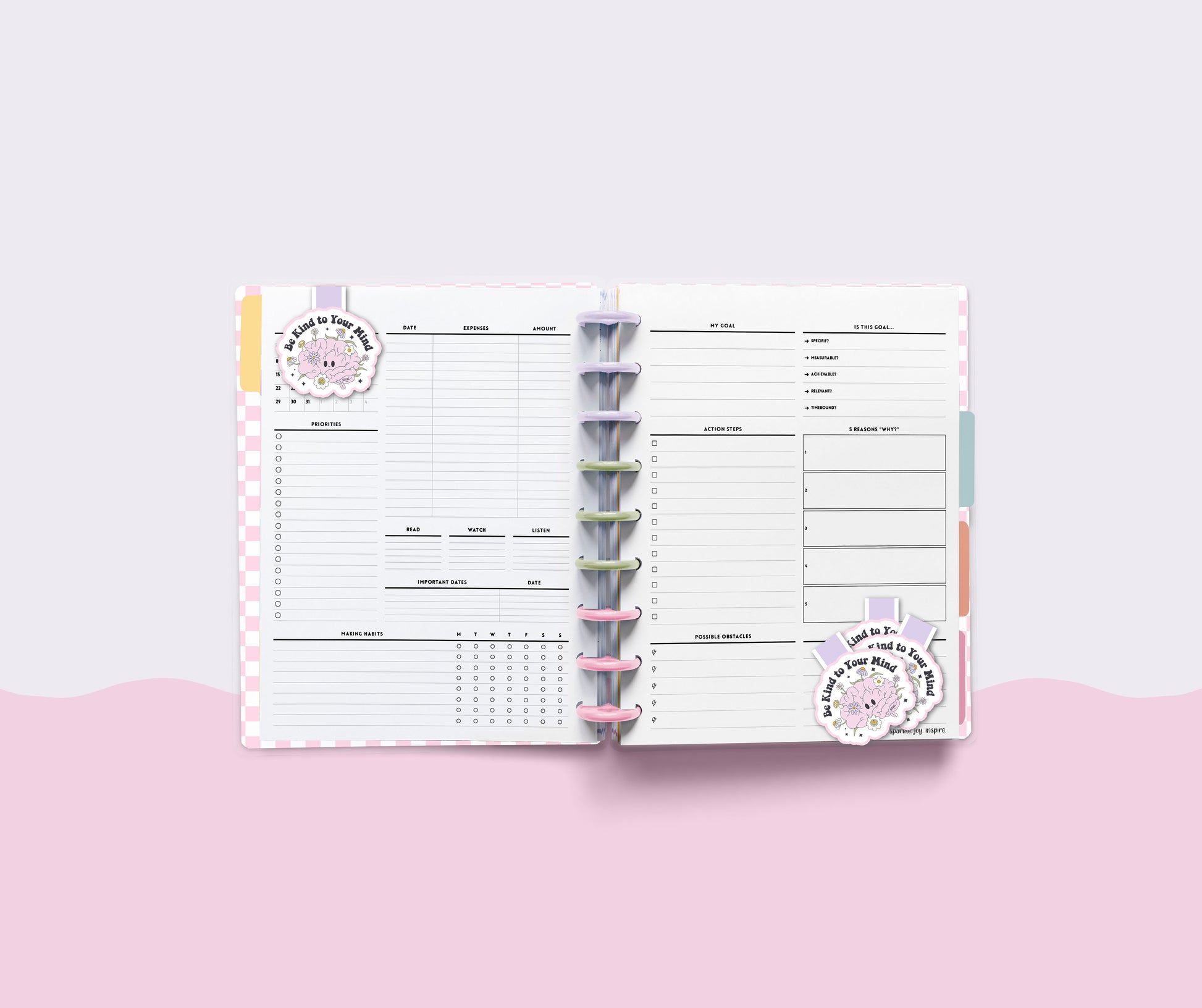 Be Kind To Your Mind Mental Health Diy Magnetic Bookmark Printable