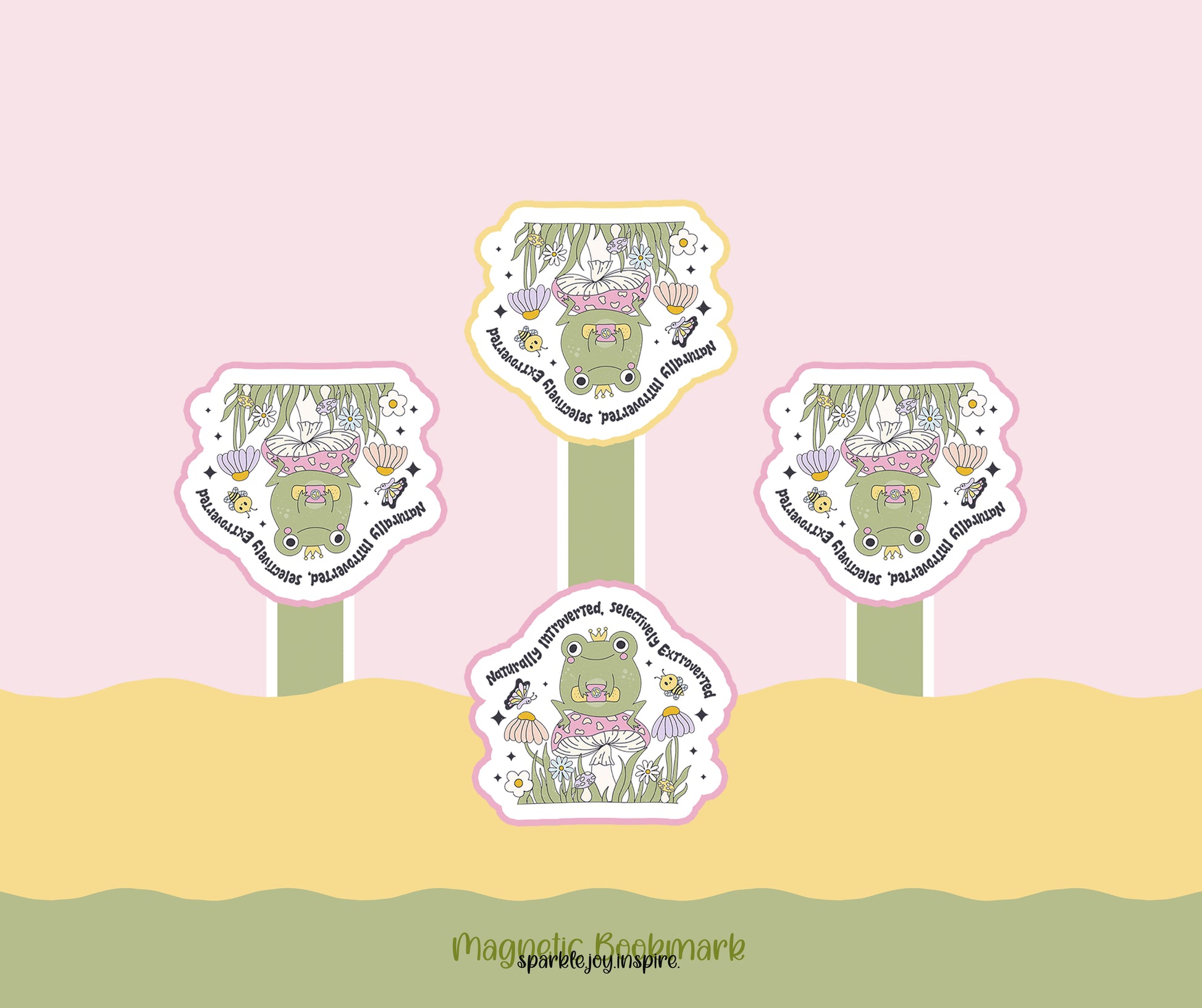 Naturally Introverted Selectively Extroverted Mental Health Magnetic Bookmark Paper Craft Printable