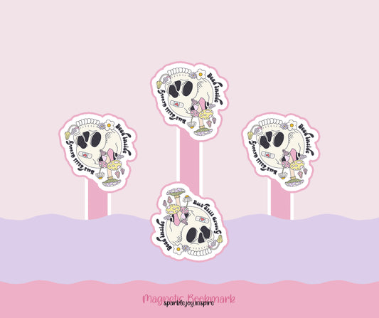 Dead Inside But Still Groovy Mental Health Magnetic Bookmark Paper Craft Printable