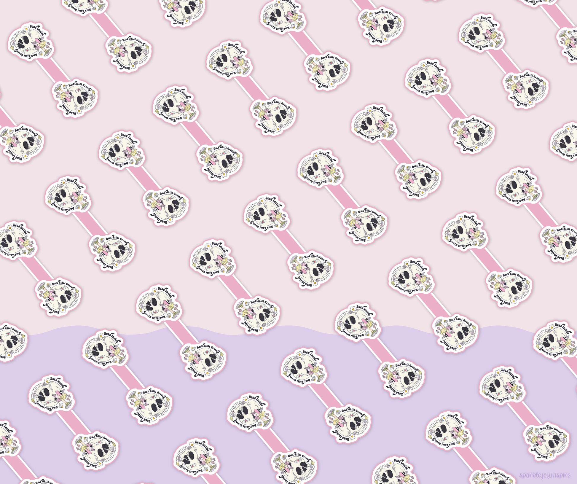 Dead Inside But Still Groovy Mental Health Magnetic Bookmark Paper Craft Printable
