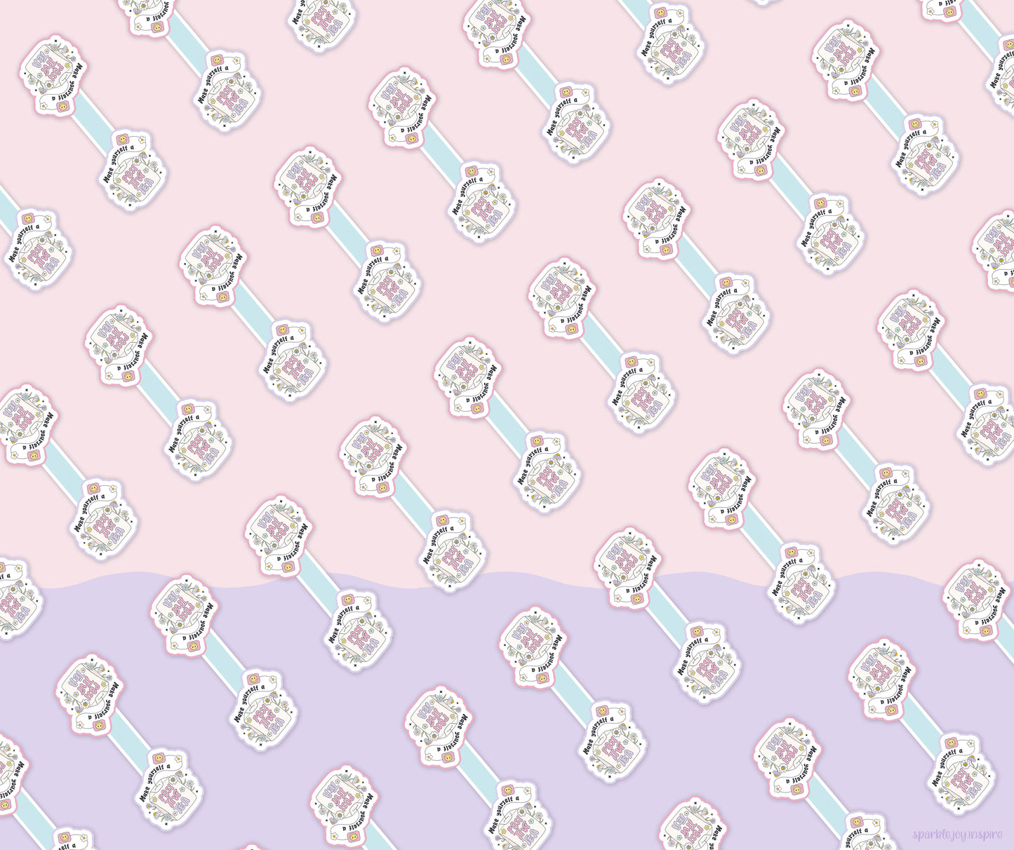 Make Yourself A Positivi-Tea Mental Health Magnetic Bookmark Paper Craft Printable
