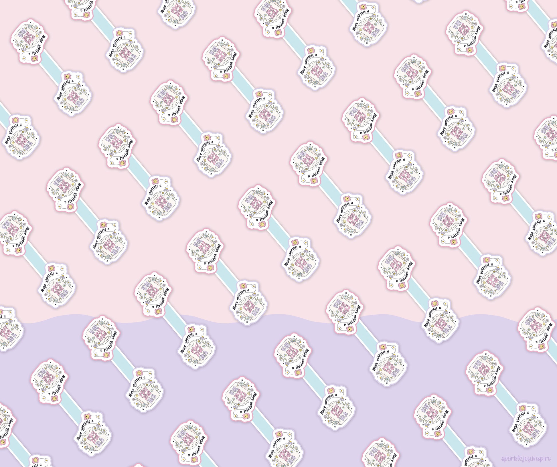 Make Yourself A Positivi-Tea Mental Health Magnetic Bookmark Paper Craft Printable