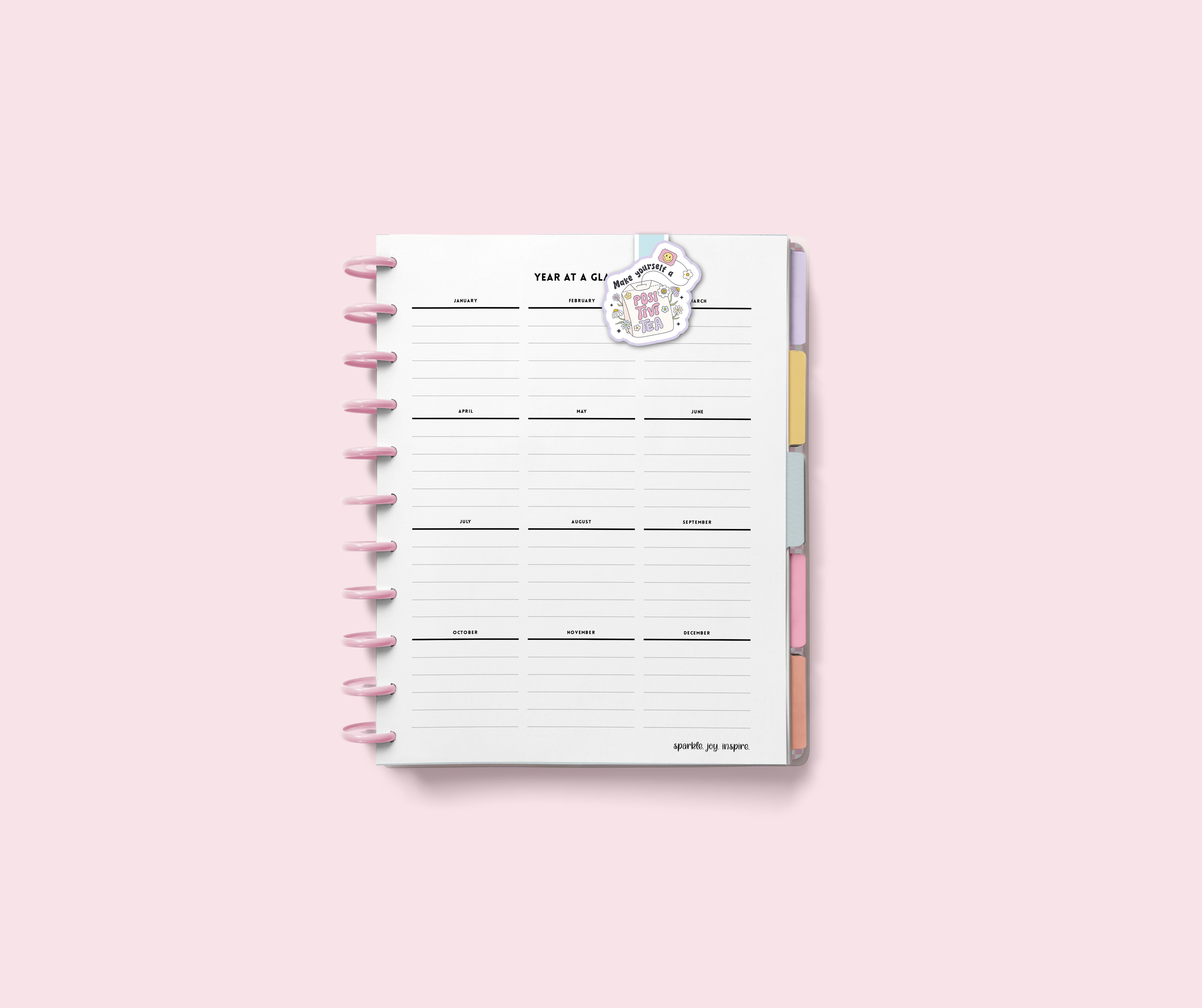 Make Yourself A Positivi-Tea Mental Health Magnetic Bookmark Paper Craft Printable