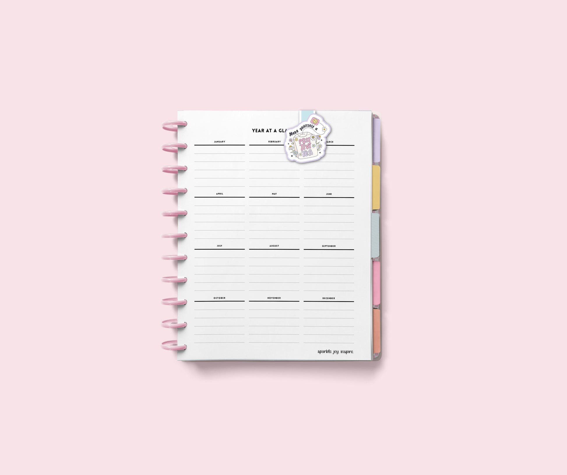Make Yourself A Positivi-Tea Mental Health Magnetic Bookmark Paper Craft Printable