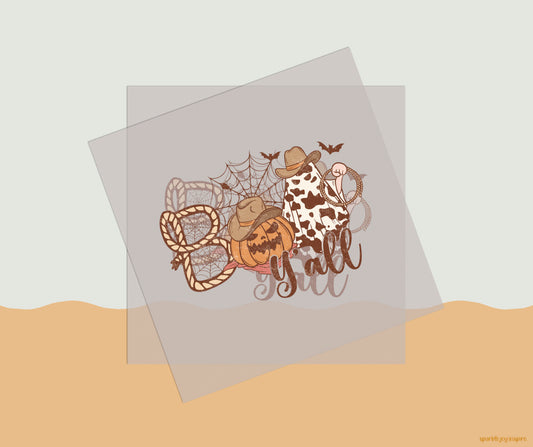 Boo Yall Howdy Western Halloween DTF Transfer Print
