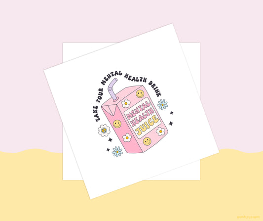 Take Your Mental Health Drink Mental Health Sublimation Transfer Print