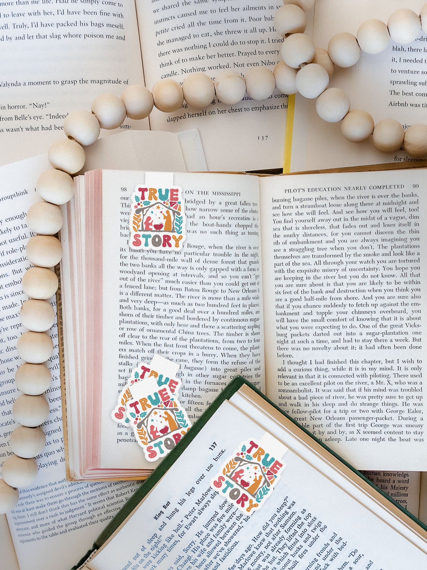 True Story Nativity Boho Christmas Christian Jesus Magnetic Bookmark