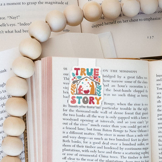 True Story Nativity Boho Christmas Christian Jesus Magnetic Bookmark