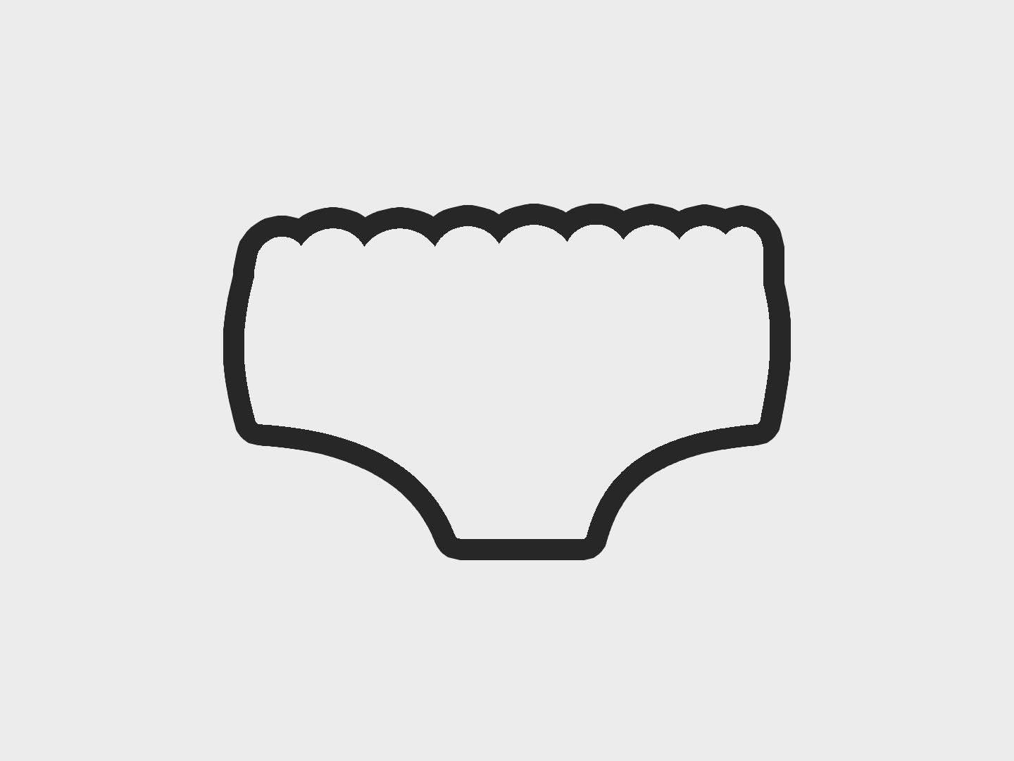 Hipster Undies Bachelorette Red Lingerie Cookie Cutter STL Files