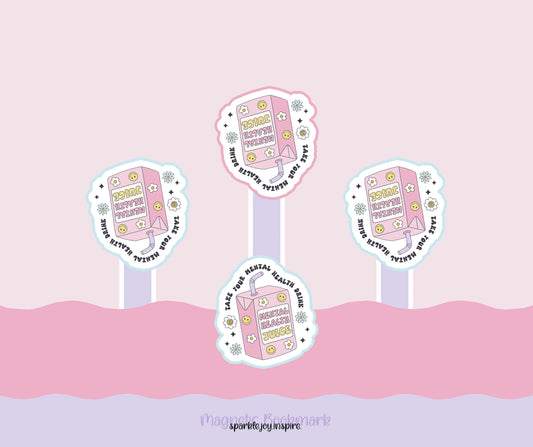 Take Your Mental Health Drink Mental Health Magnetic Bookmark Paper Craft Printable