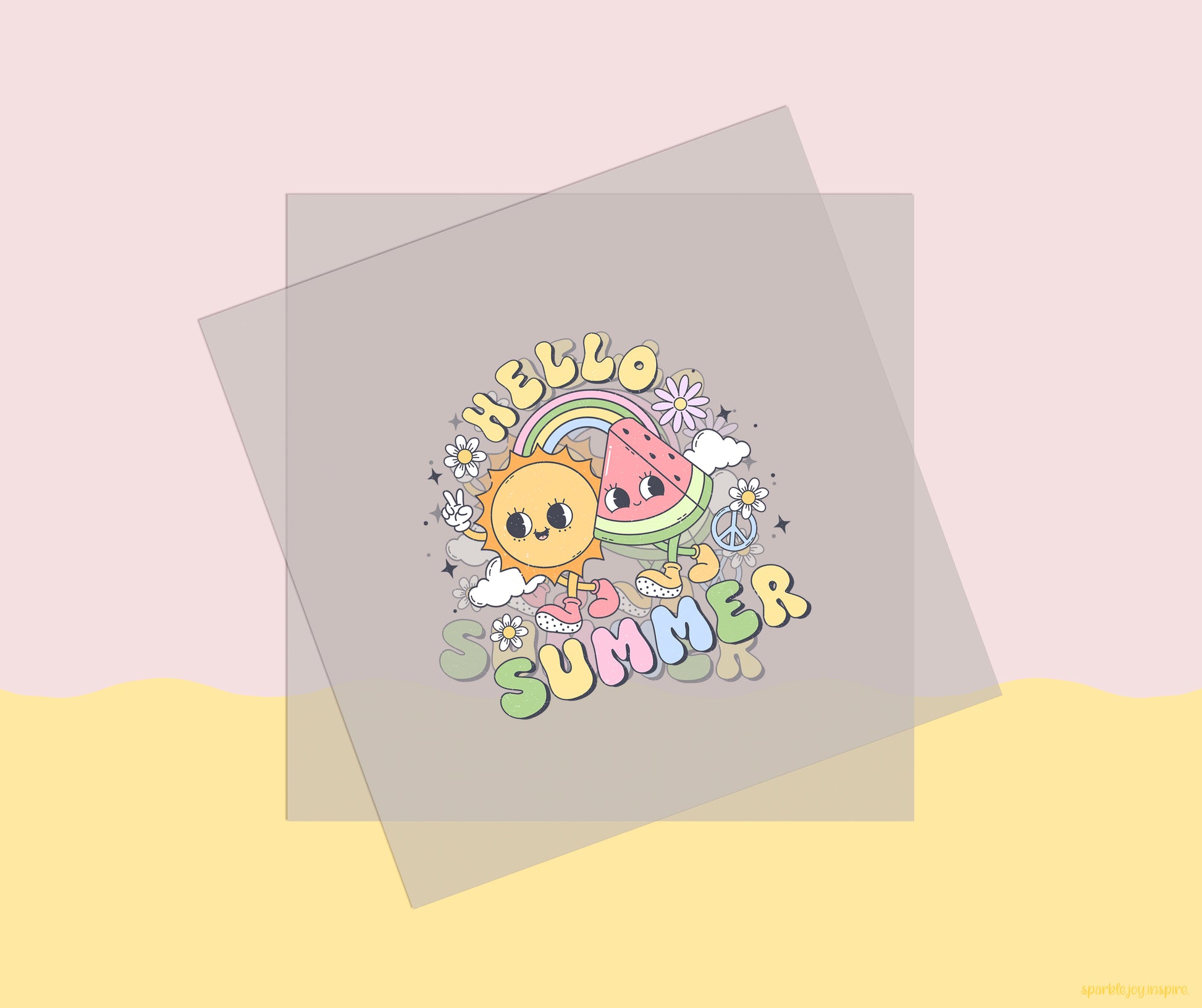Hello Summer Groovy Summer DTF Transfer Print