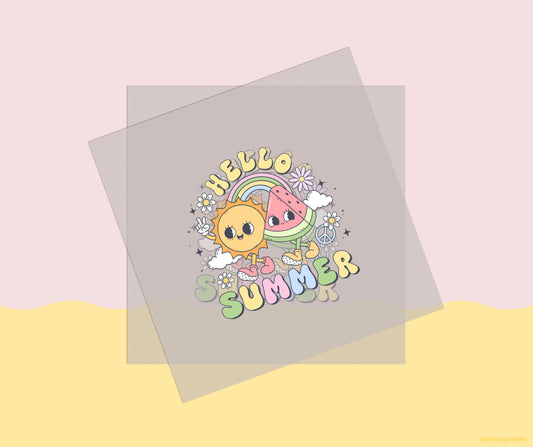 Hello Summer Groovy Summer DTF Transfer Print