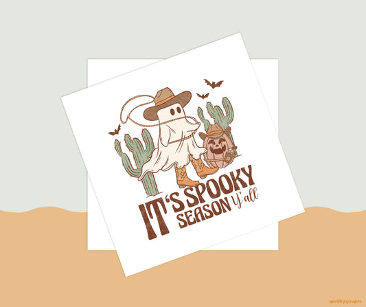 It's Spooky Season Yall Howdy Western Halloween Sublimation Transfer Print