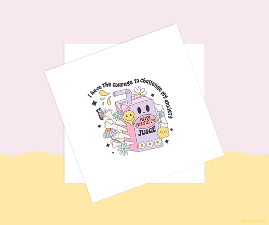 Anti Anxiety Juice Mental Health Sublimation Transfer Print