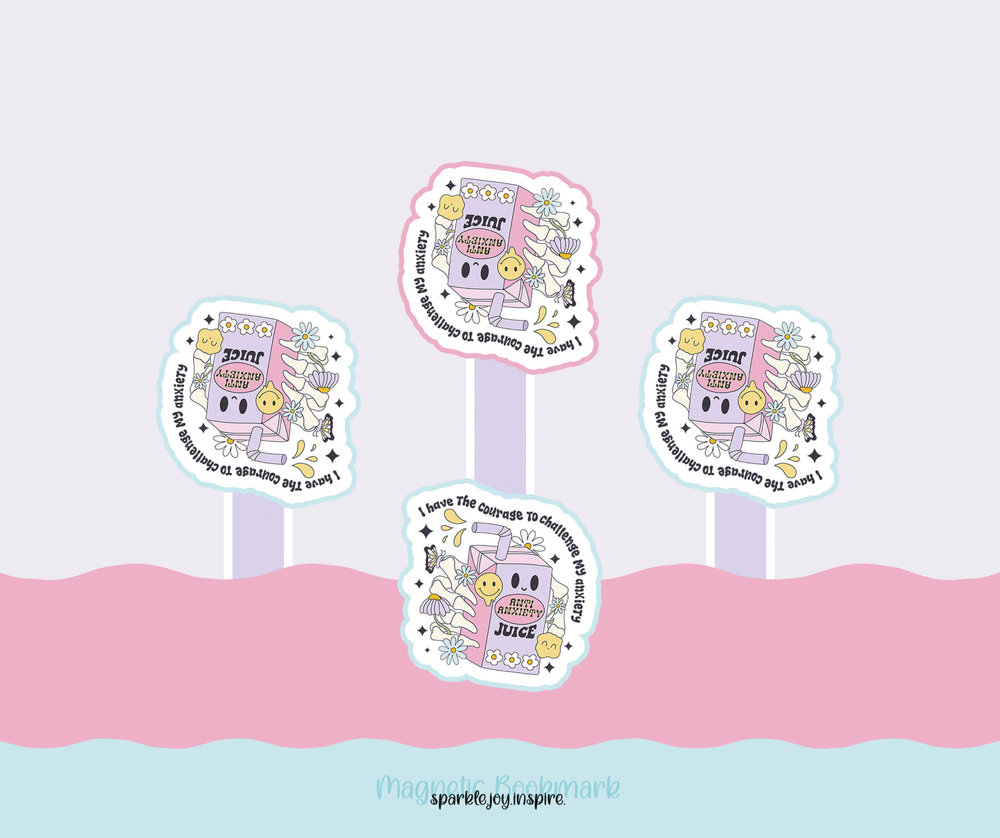 Anti Anxiety Juice Mental Health Magnetic Bookmark Paper Craft Printable