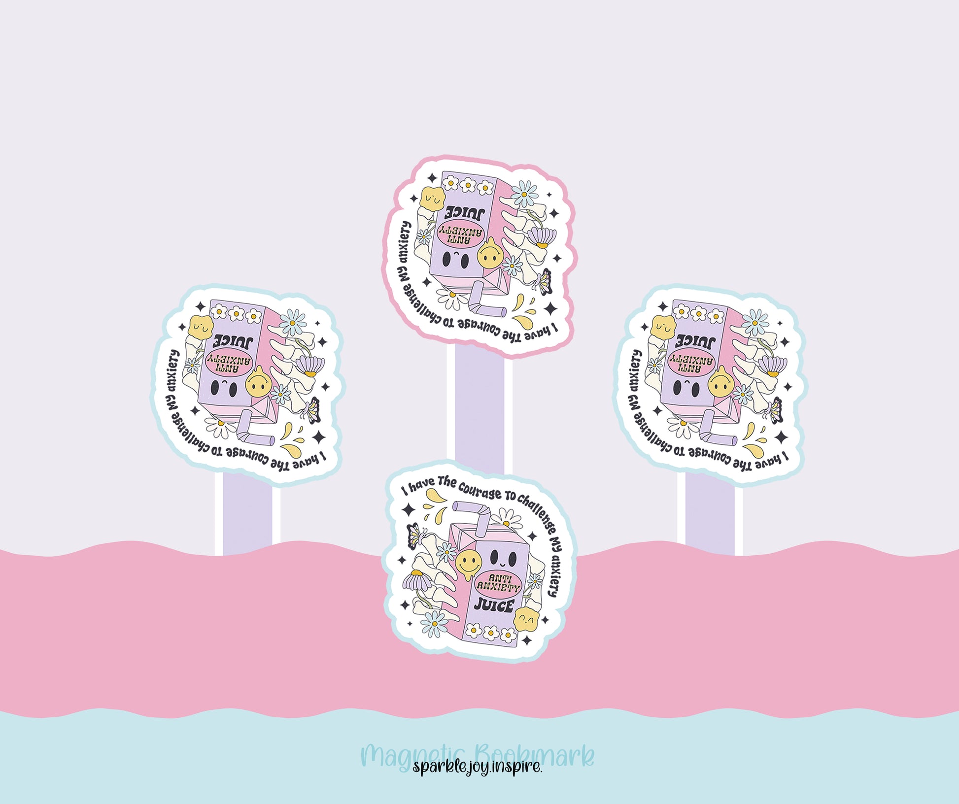 Anti Anxiety Juice Mental Health Magnetic Bookmark Paper Craft Printable
