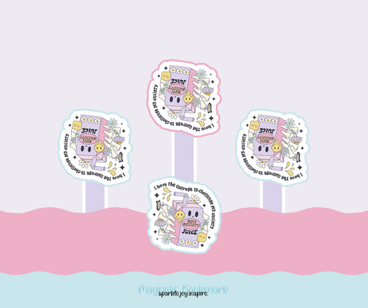 Anti Anxiety Juice Mental Health Magnetic Bookmark Paper Craft Printable
