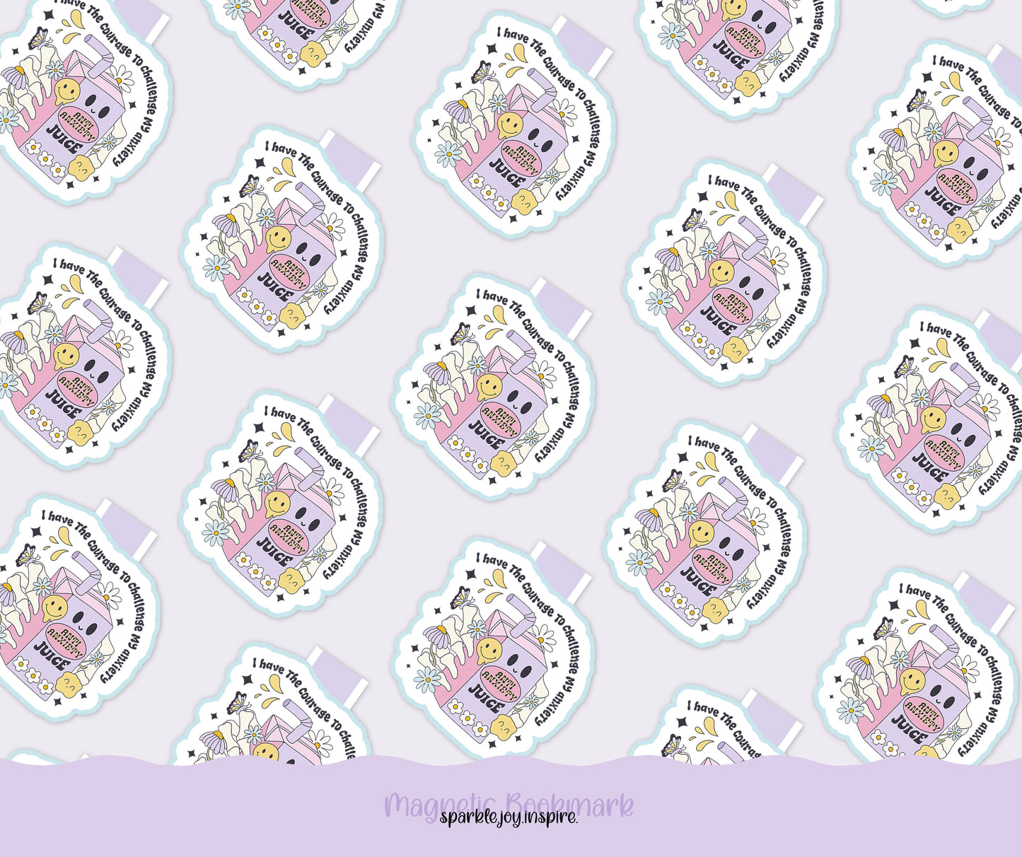Anti Anxiety Juice Mental Health Magnetic Bookmark Paper Craft Printable