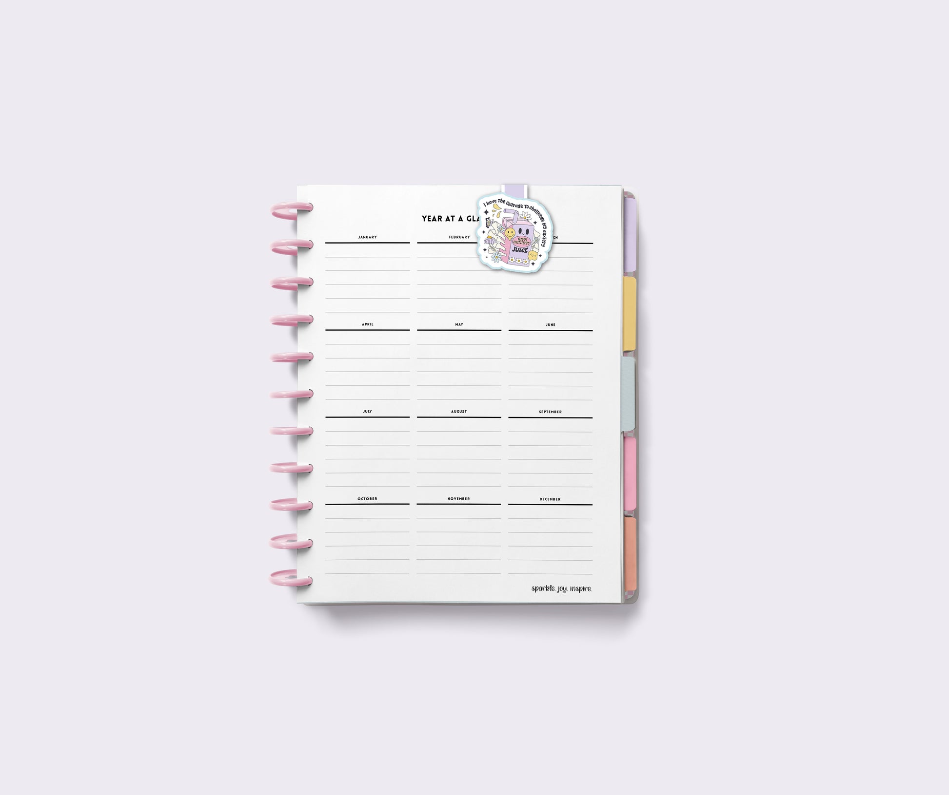Anti Anxiety Juice Mental Health Magnetic Bookmark Paper Craft Printable
