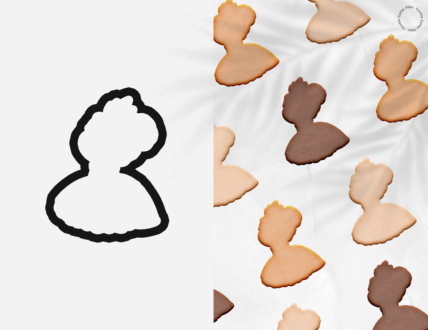 Frog Little Princess Cookie Cutter STL Files Cookie Cutter Files