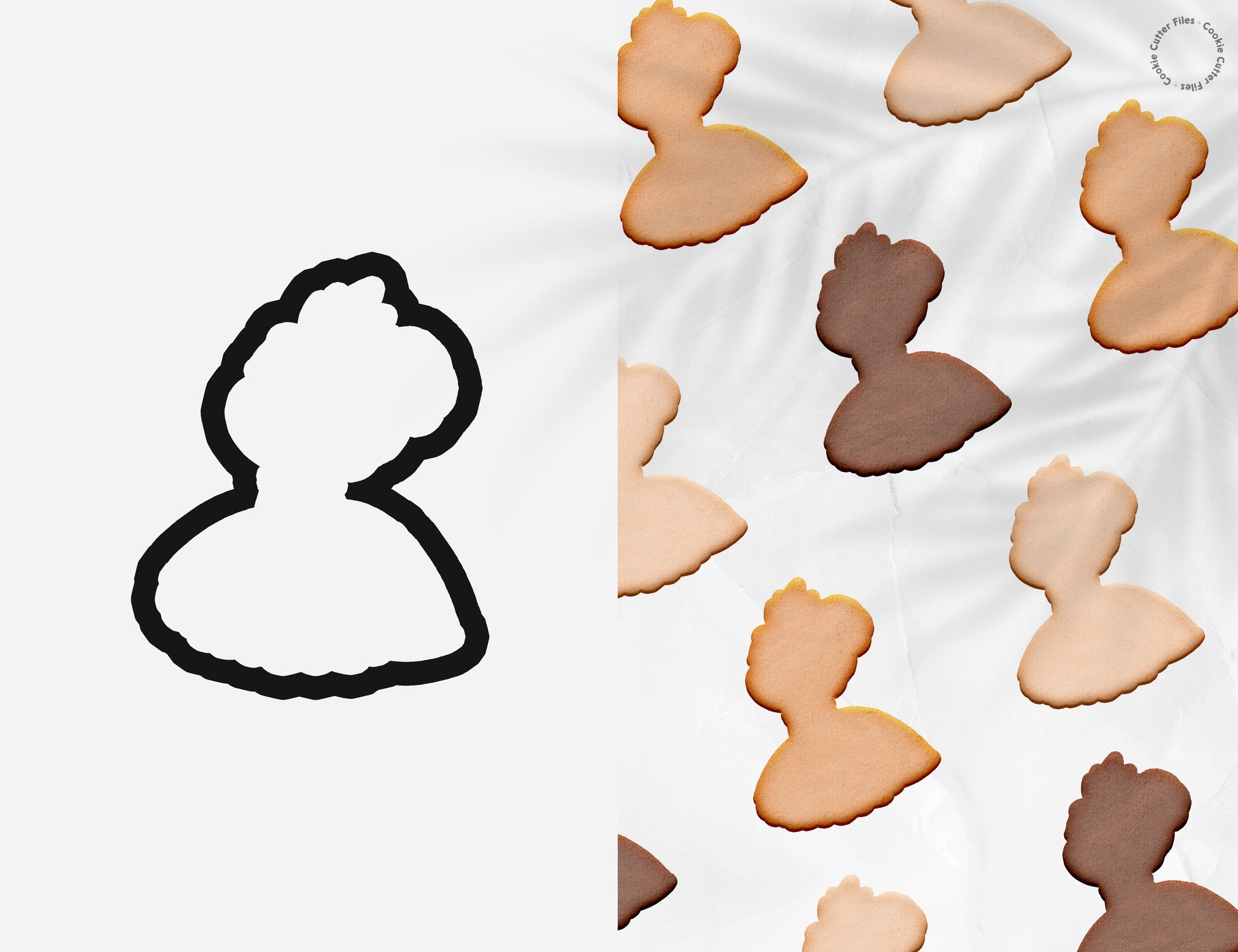 Frog Little Princess Cookie Cutter STL Files Cookie Cutter Files