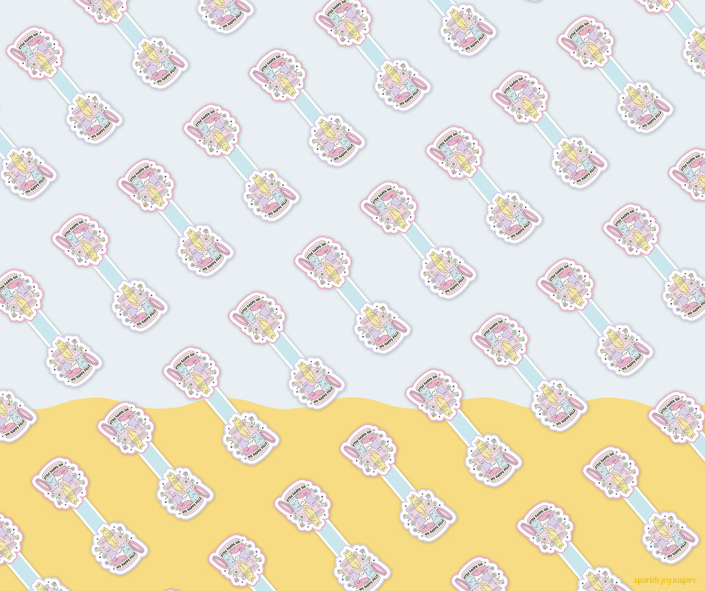 My Happy Pills Mental Health Magnetic Bookmark Paper Craft Printable