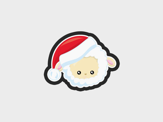 Sheep Animal Faces Santa Edition Cookie Cutter STL Files
