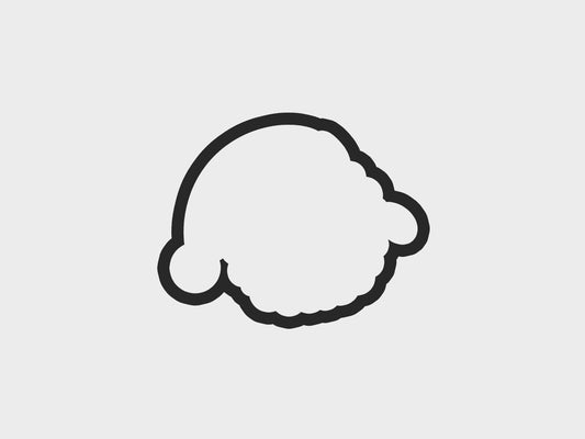 Sheep Animal Faces Santa Edition Cookie Cutter STL Files