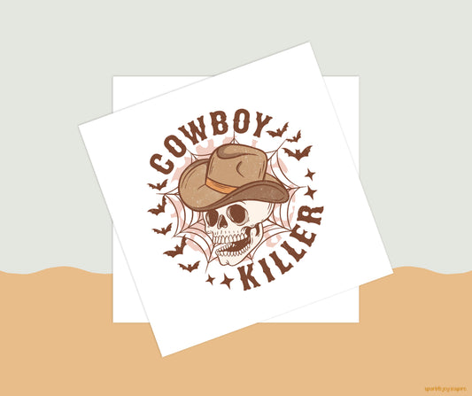Cowboy Killer Howdy Western Halloween Sublimation Transfer Print