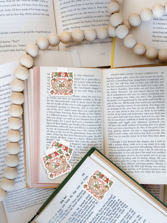 Santa's Favorite Ho Groovy Red Christmas Magnetic Bookmark