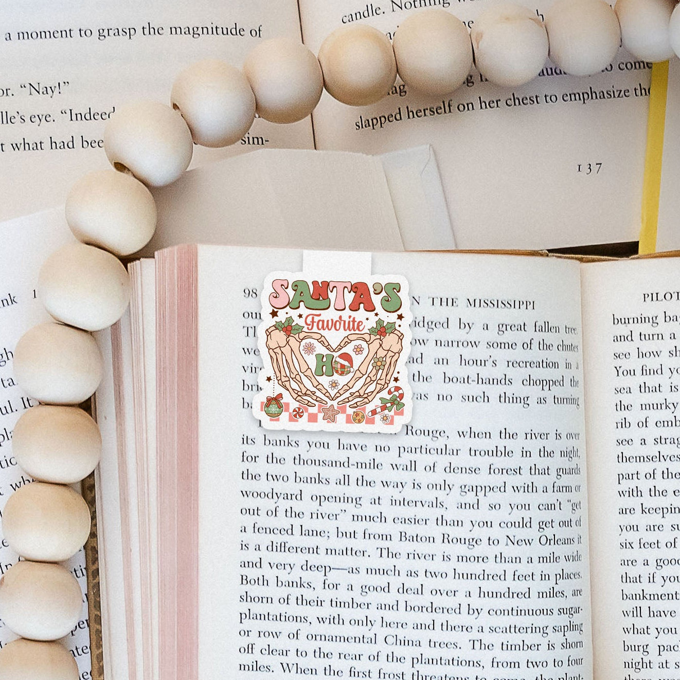 Santa's Favorite Ho Groovy Red Christmas Magnetic Bookmark