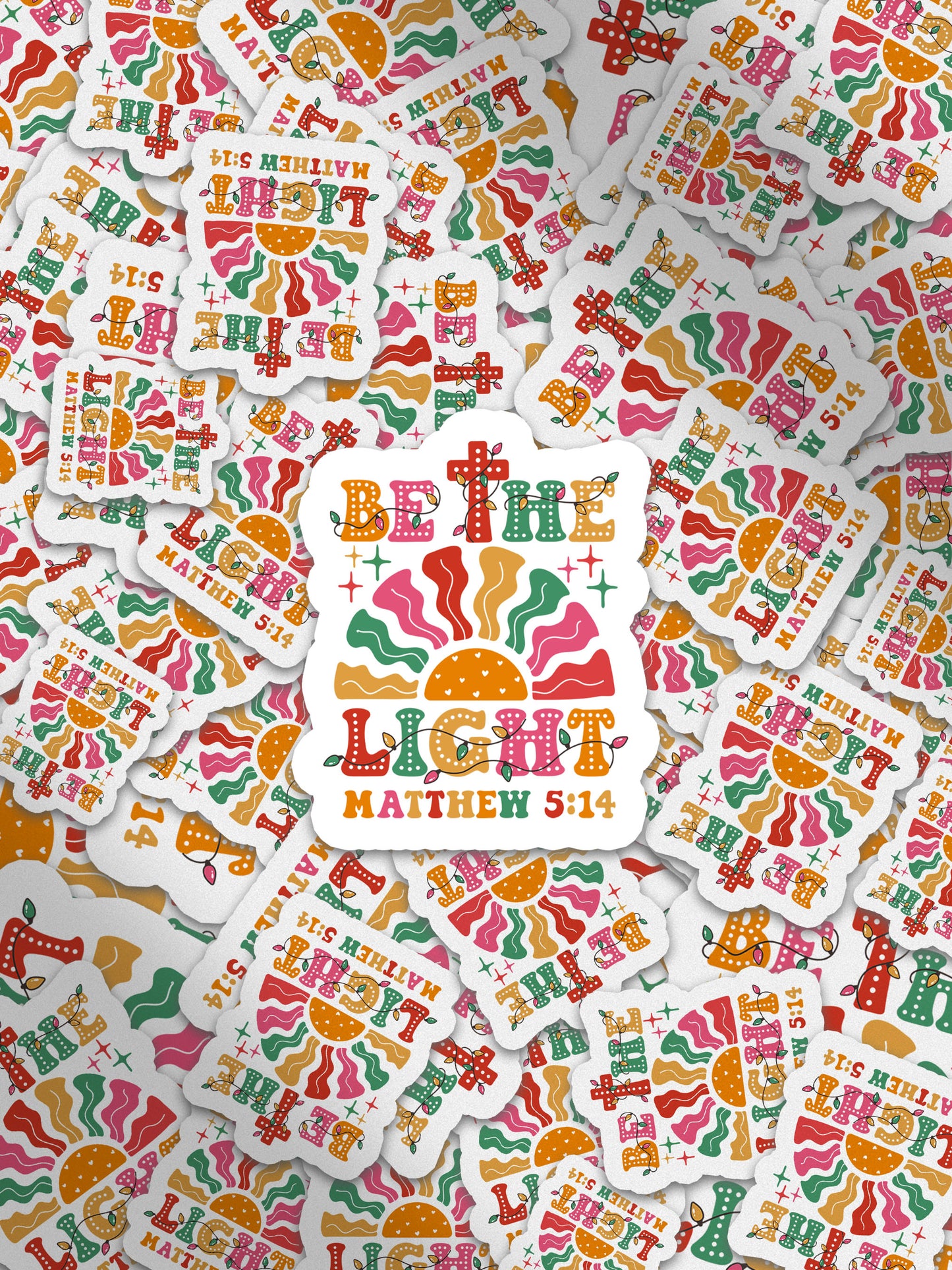 Be The Light Matthew 5:14 Boho Christmas Christian Jesus Sticker