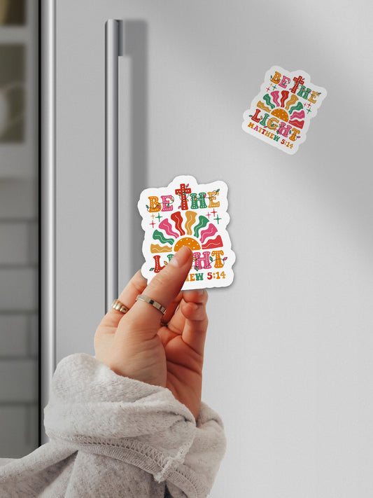 Be The Light Matthew 5:14 Boho Christmas Christian Jesus Magnet
