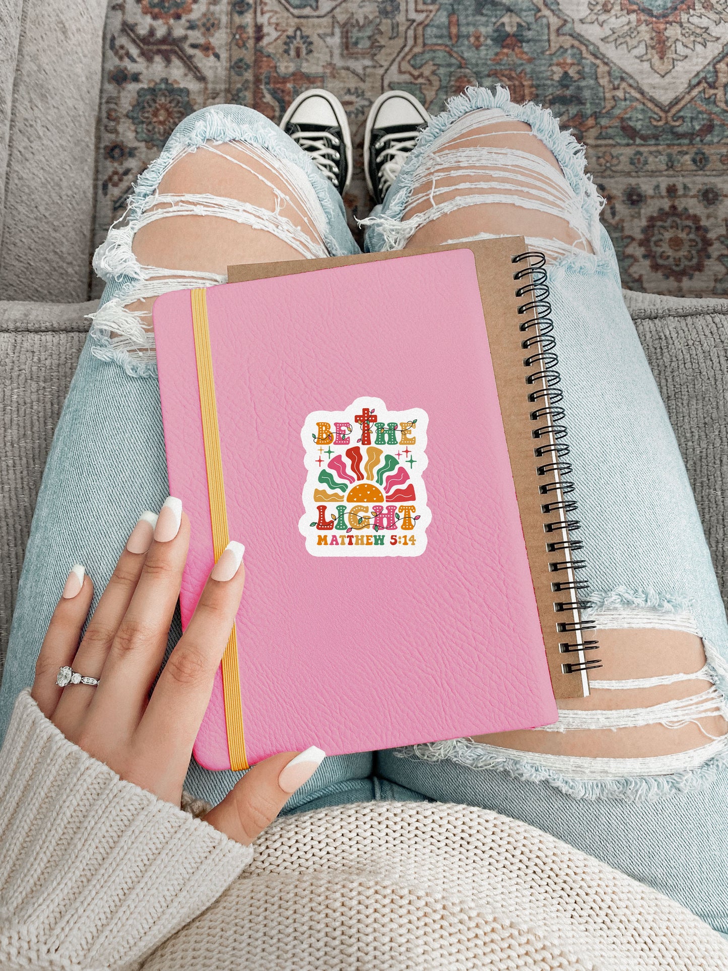 Be The Light Matthew 5:14 Boho Christmas Christian Jesus Sticker