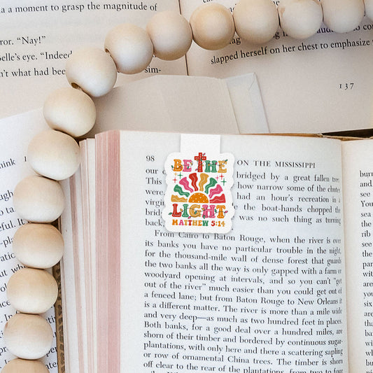 Be The Light Matthew 5:14 Boho Christmas Christian Jesus Magnetic Bookmark