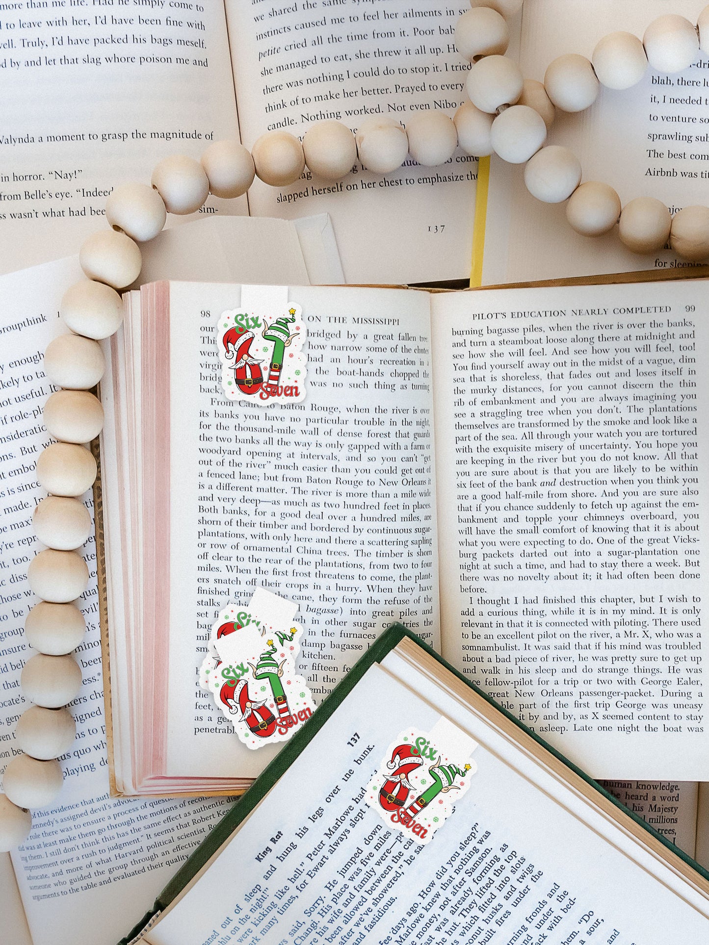 Santa Elf 67 Cartoon Christmas Funny Six Seven Magnetic Bookmark