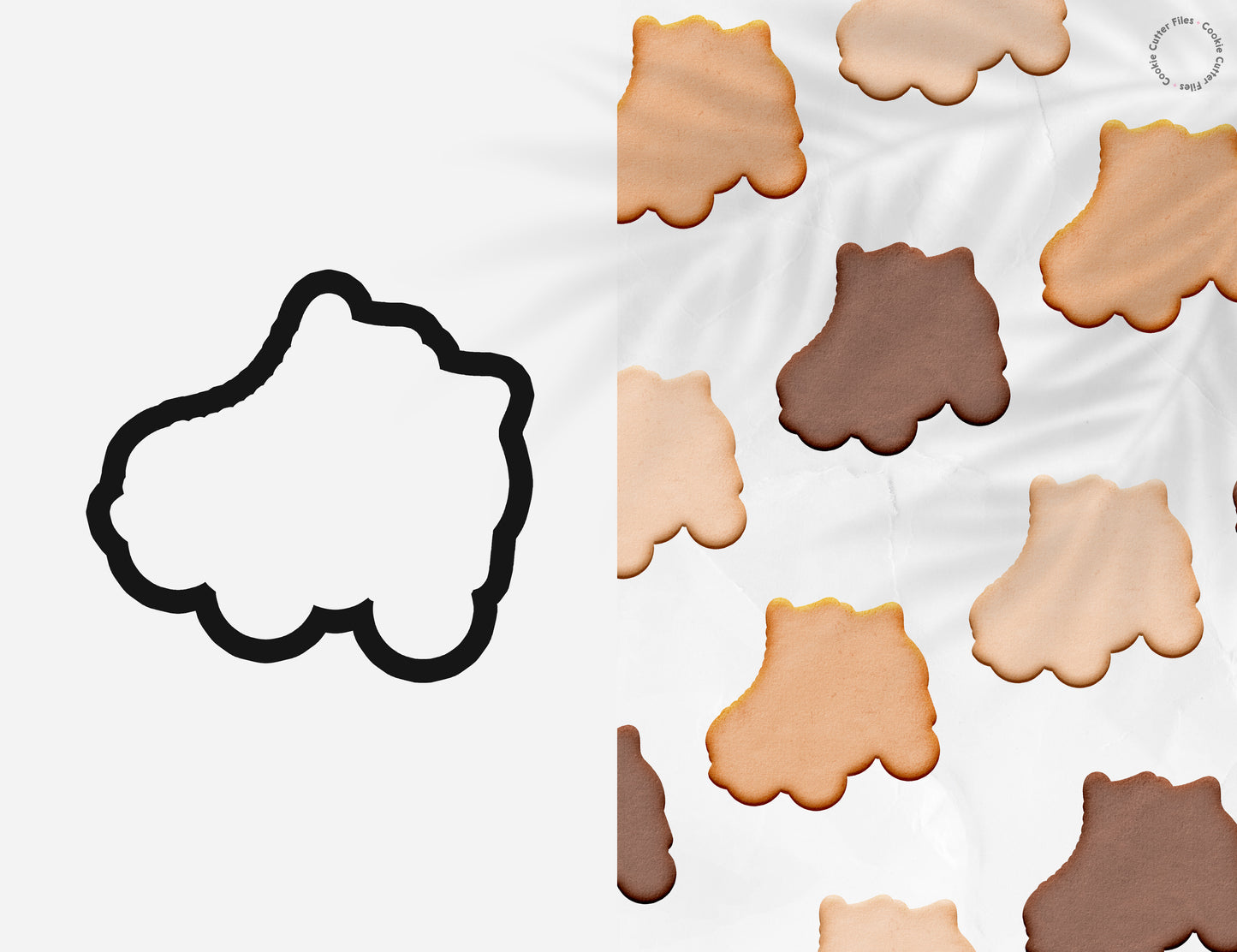 Roller Skates Nostalgia 90s Cookie Cutter STL Files Cookie Cutter Files