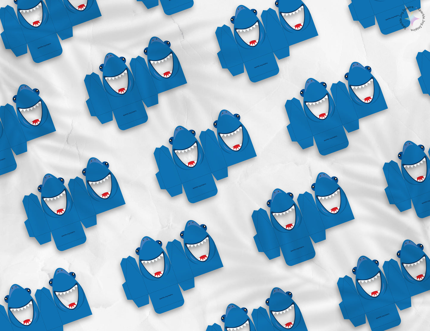 Shark Favor Box Paper Craft Printable Paper Crafts