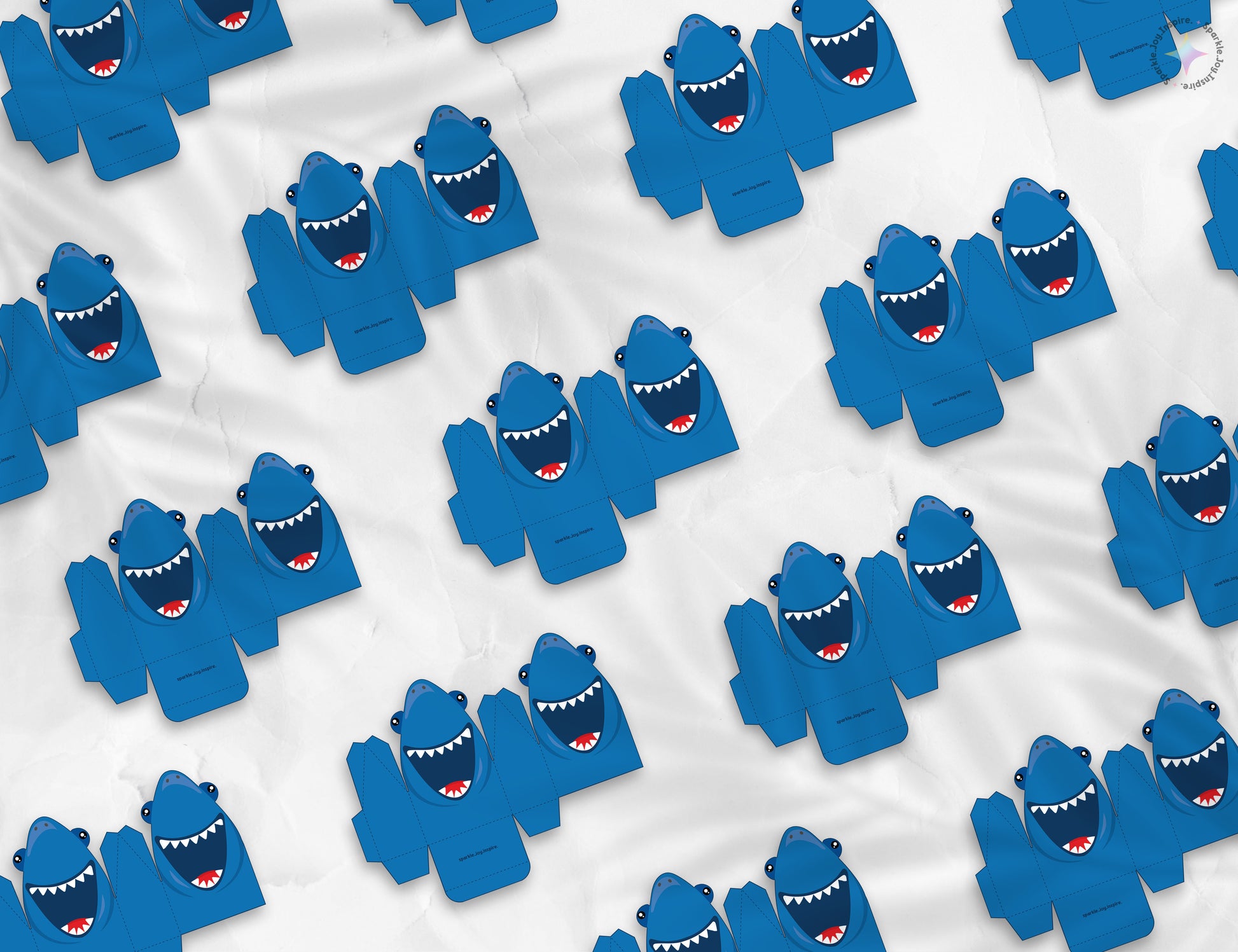 Shark Favor Box Paper Craft Printable Paper Crafts